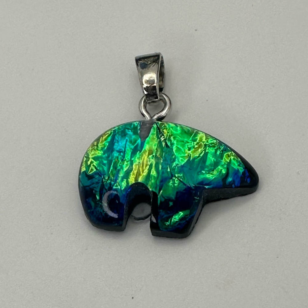 Northern Lights Bear Pendant ~ new